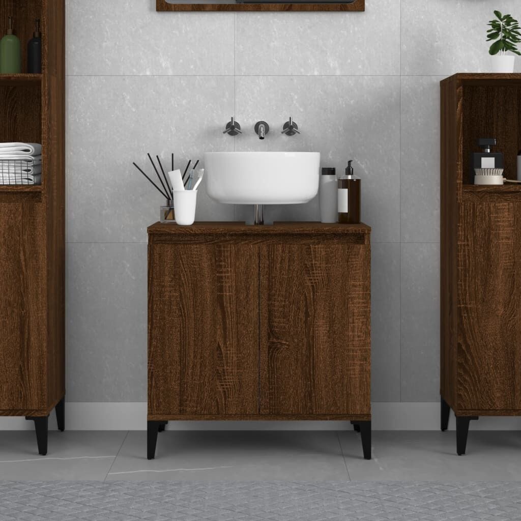 Sink Cabinet 58x33x60 cm Engineered Wood Price