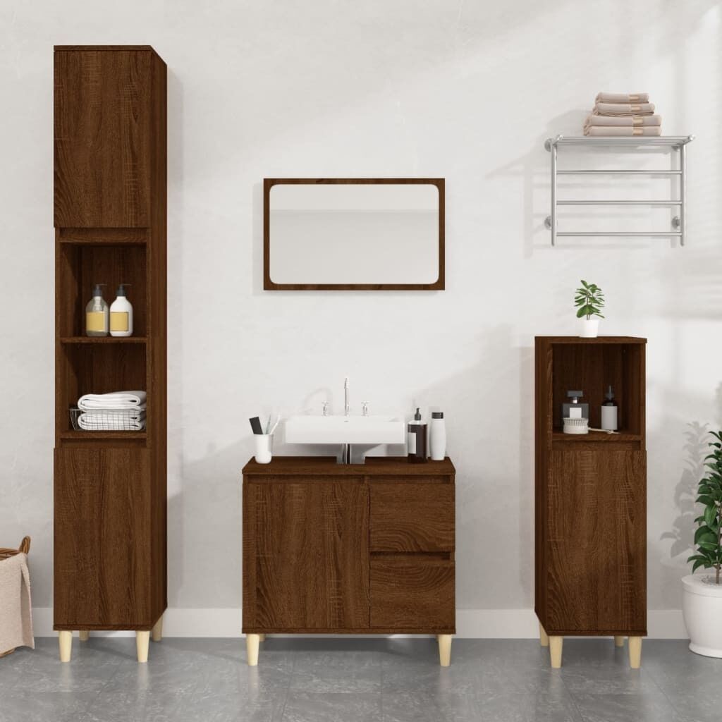Bathroom Cabinet 30x30x190 cm Engineered Wood Price