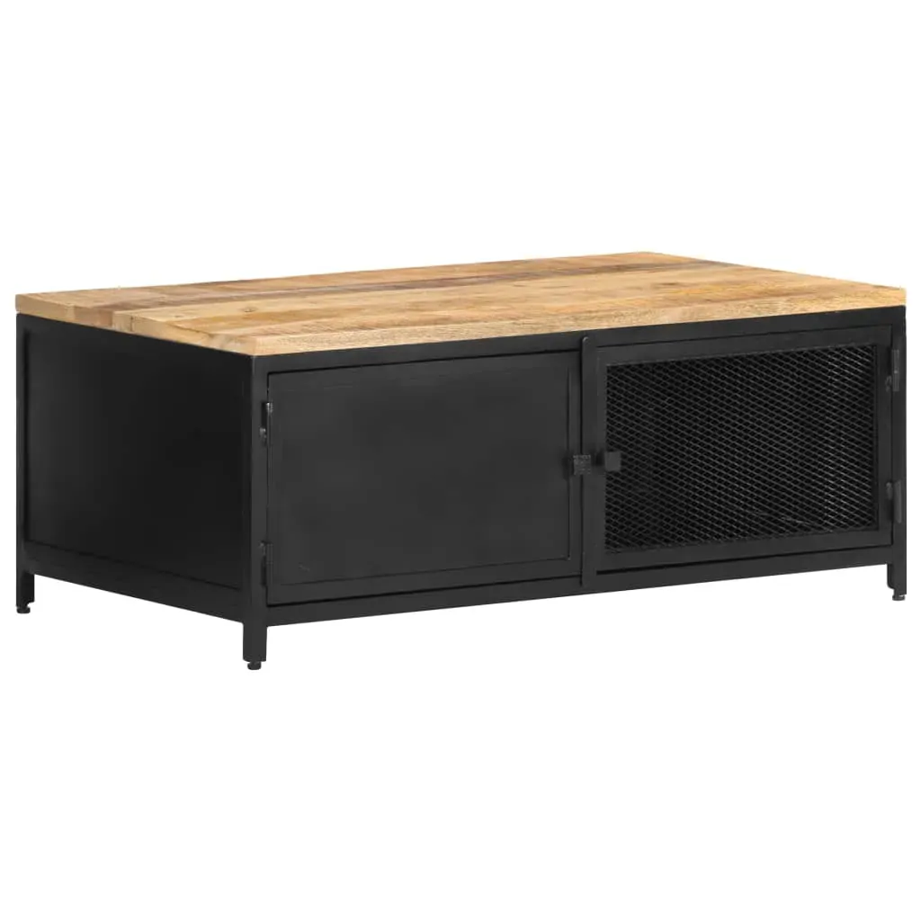 Coffee Table 90x50x37 cm Solid Rough Mango Wood Price