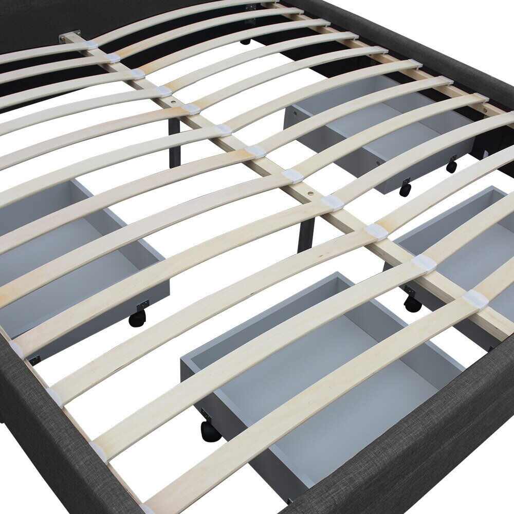 Rogues Bed Frame Fabric Storage Drawers Price