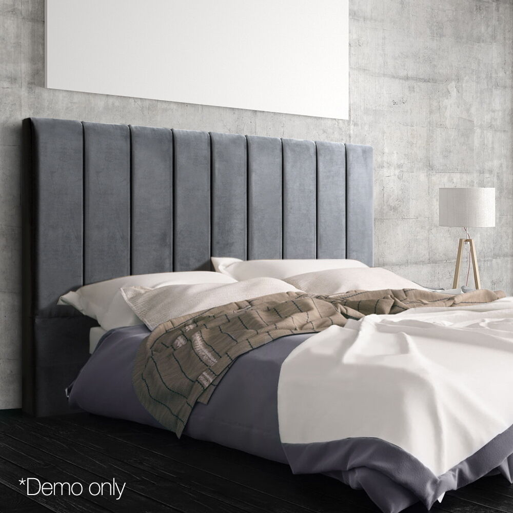VELA Bed Head Headboard Bedhead Velvet Grey Price