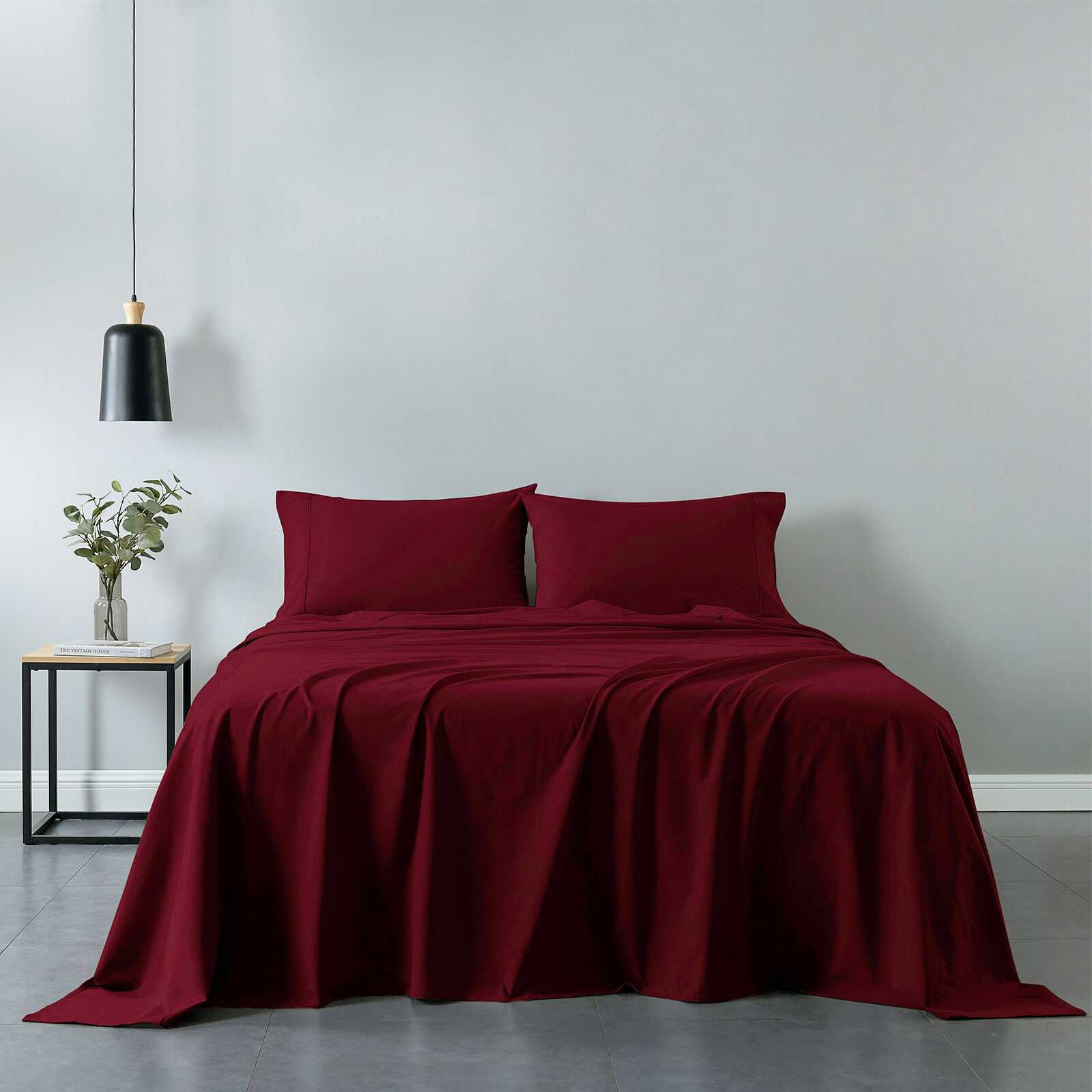 Royal Comfort Vintage Washed 100 % Cotton Sheet Set Single - White - Model-EBEA1B Price
