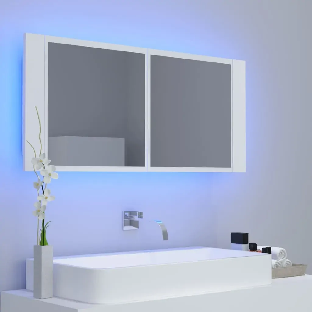 LED Bathroom Mirror Cabinet 100x12x45 cm Price