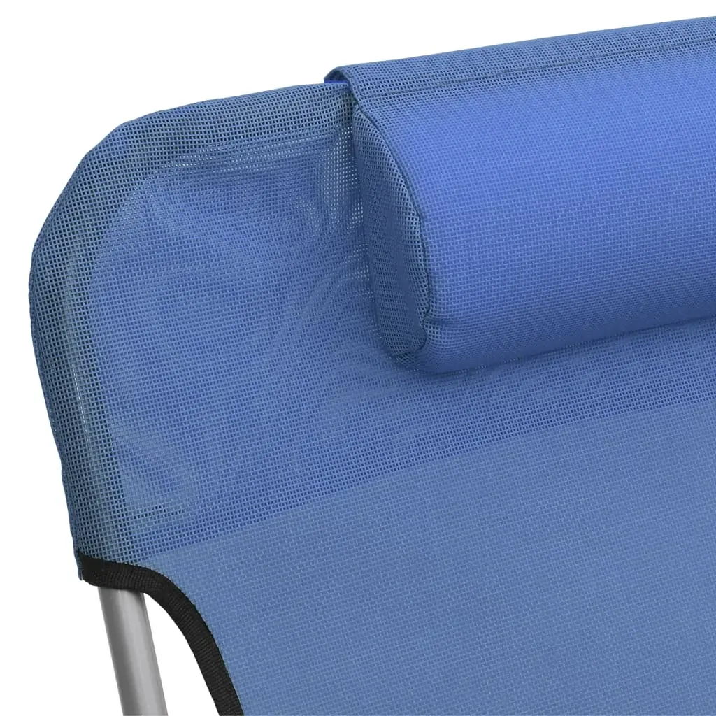 Folding Sun Loungers 2 pcs Textilene and Steel Price