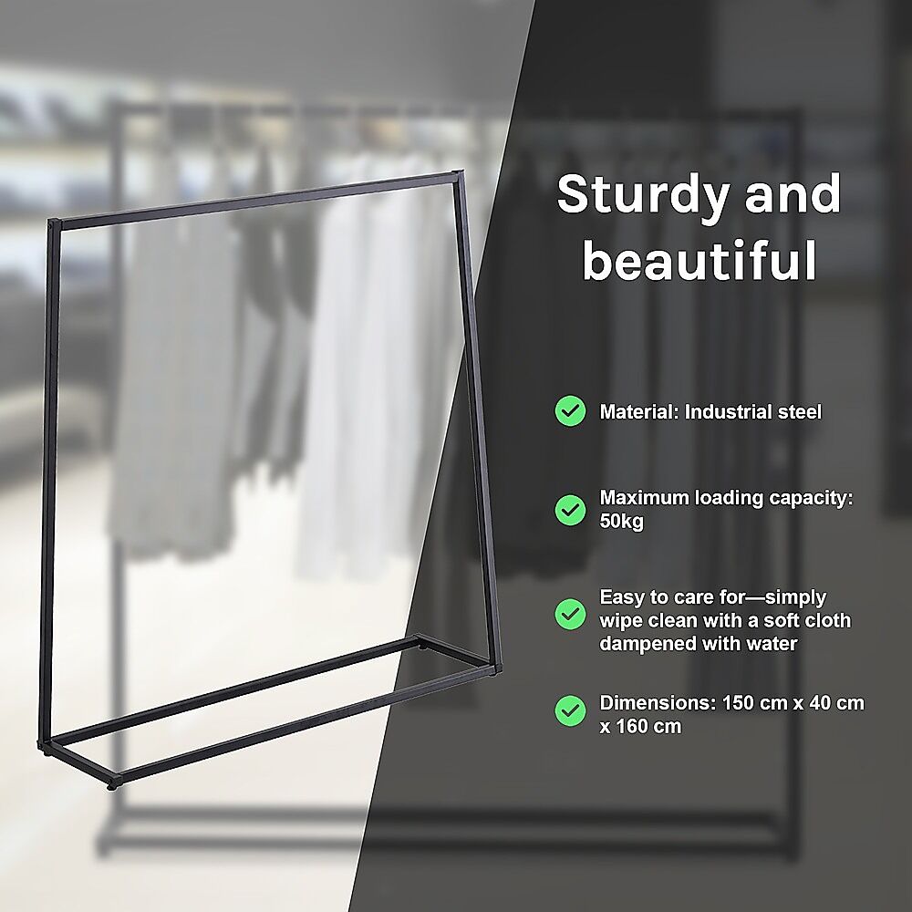 Commercial Clothing Garment Rack Retail Shop Black Price