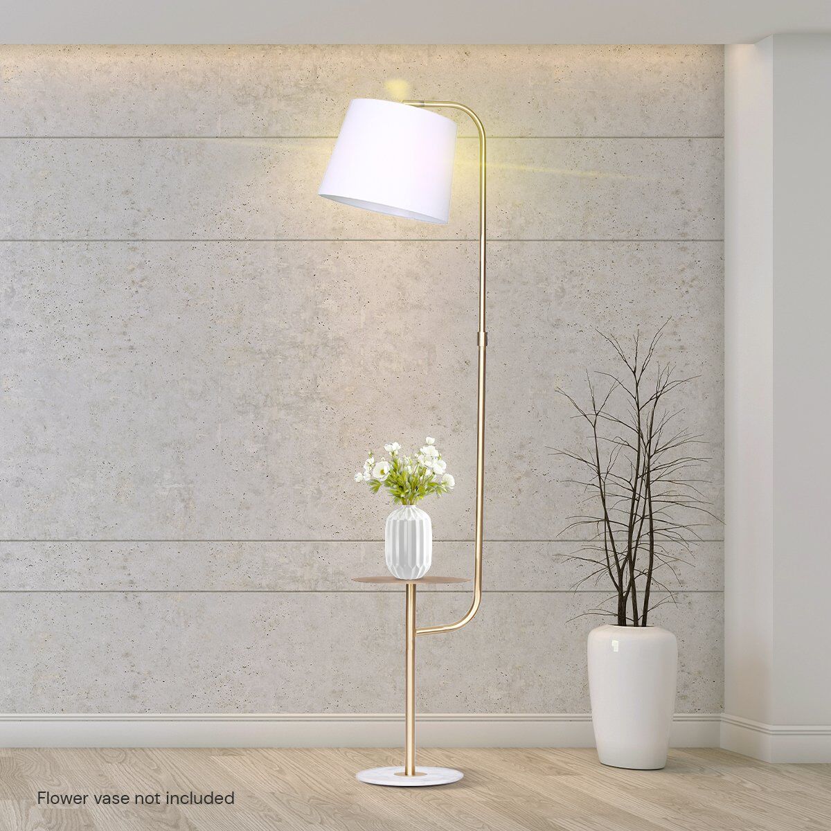 Sarantino Floor Lamp with Metal End Table Price
