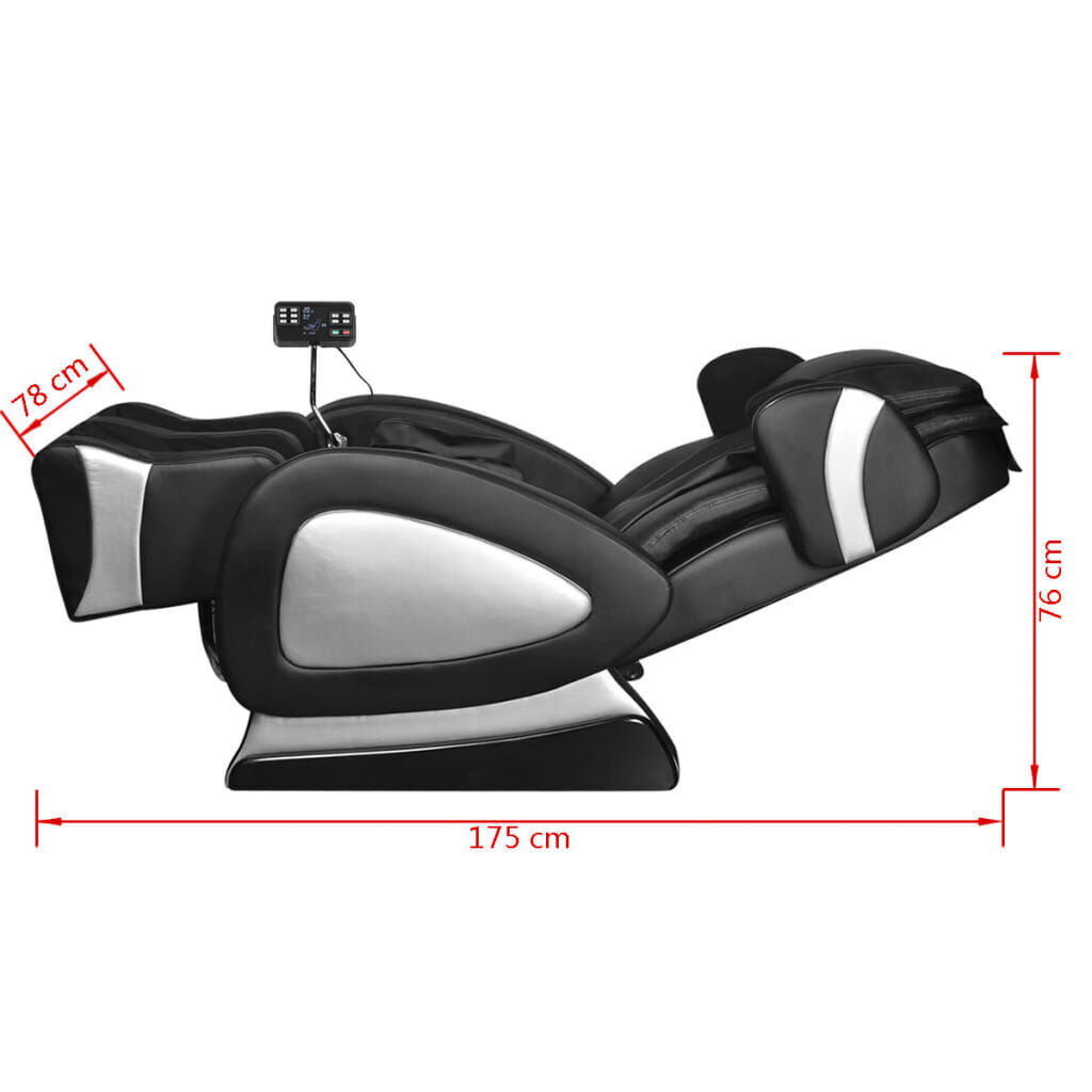 Massage Chair with Super Screen Black Faux Leather Price