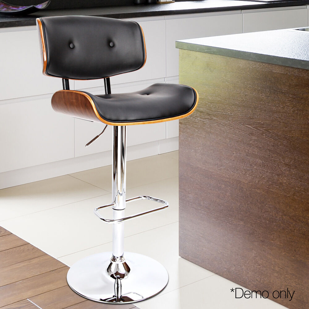 Wooden Gas Lift Bar Stool - Chrome Price