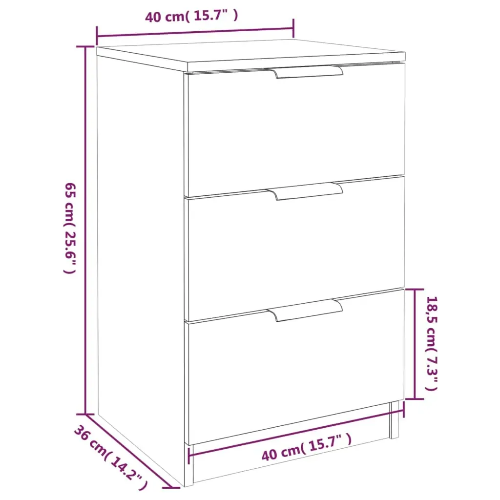 Claymont Bedside Cabinets 2 pcs 40x36x65 cm Price