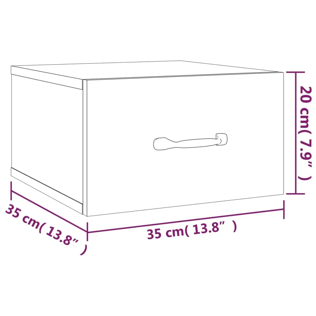 Wall-mounted Bedside Cabinets 2 pcs 35x35x20 cm Price