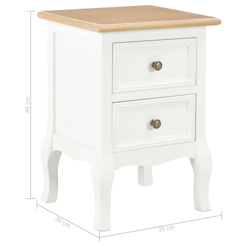 Dubuque Bedside Cabinet 2 pcs 35x30x49 cm MDF Price