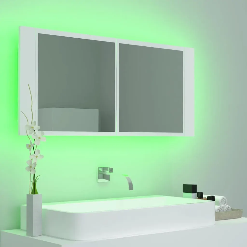 LED Bathroom Mirror Cabinet 100x12x45 cm Price