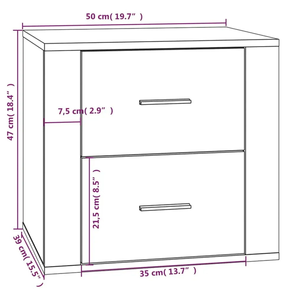 Deptford Bedside Cabinet 50x39x47 cm Price