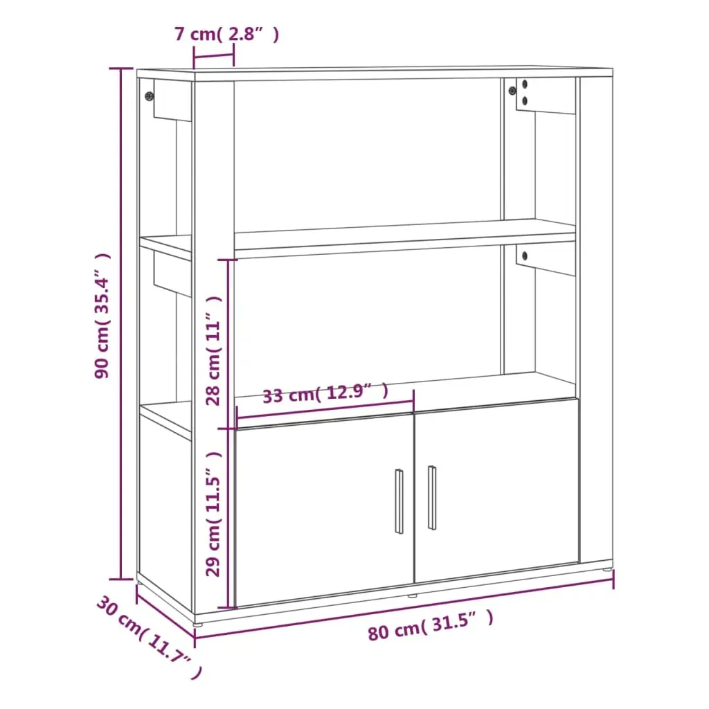 Sideboard 80x30x90 cm Engineered Wood Price