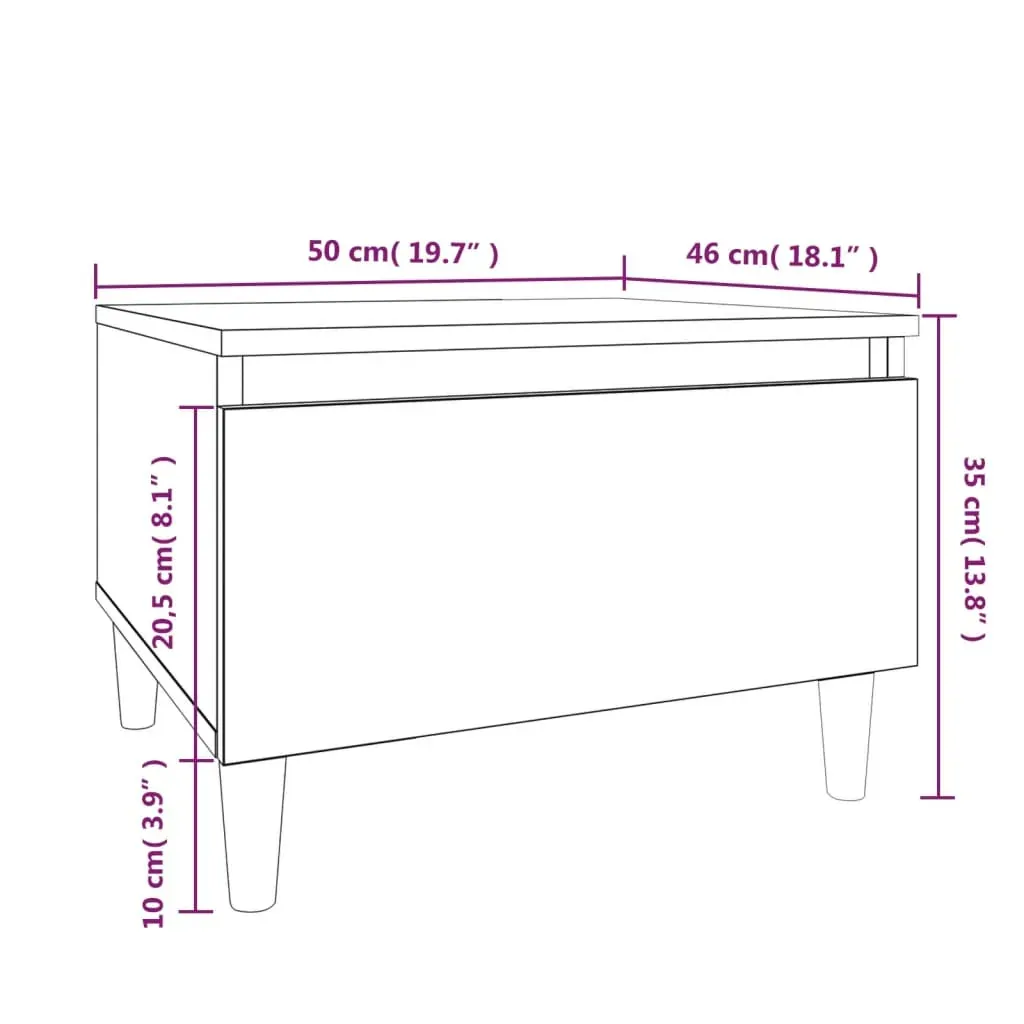 Wadsworth Side Table 50x46x35 cm Engineered Wood Price