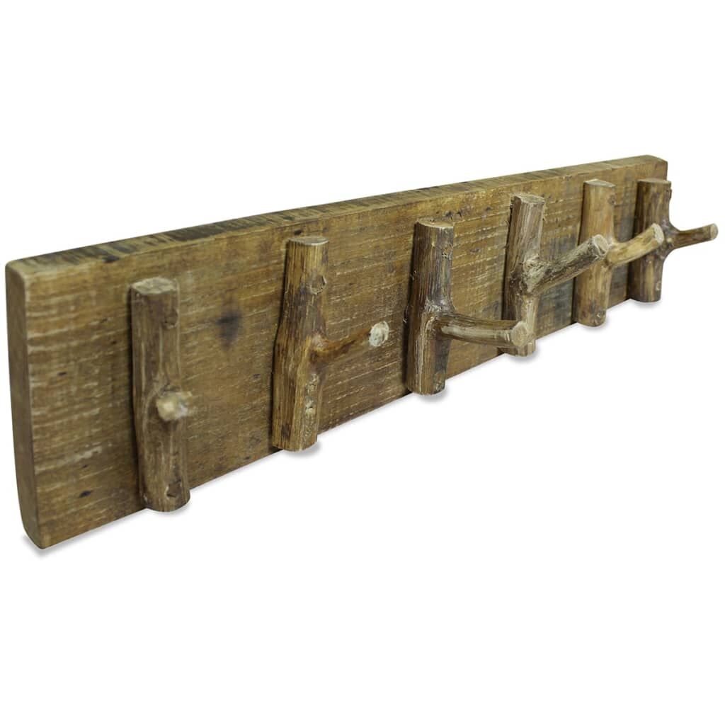 Coat Rack Mixed Recycled Wood 60x15 cm Coat Rack Mixed Recycled Wood 60x15 cm