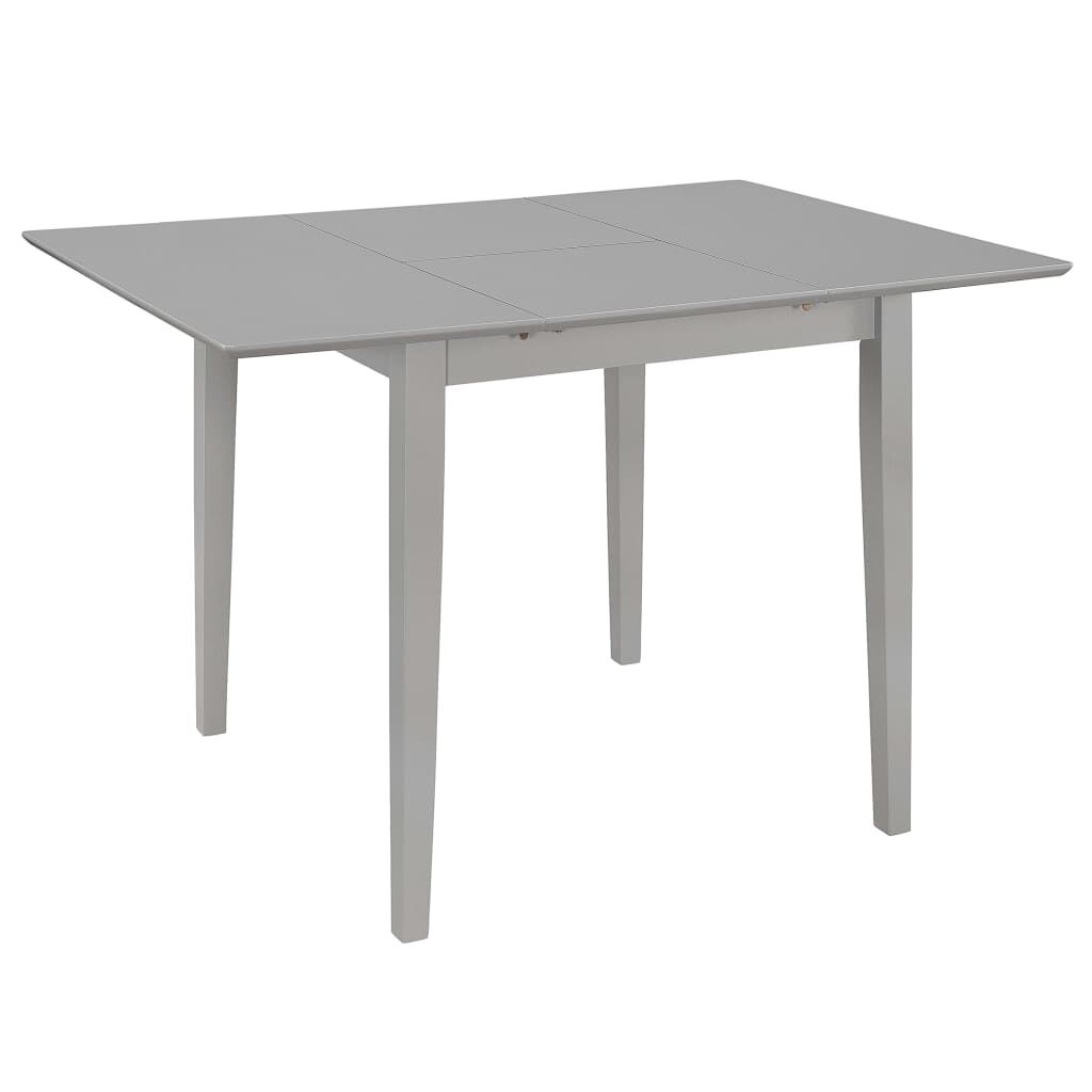 Extendable Dining Table Grey (80-120)x80x74 cm MDF Extendable Dining Table Grey (80-120)x80x74 cm MDF
