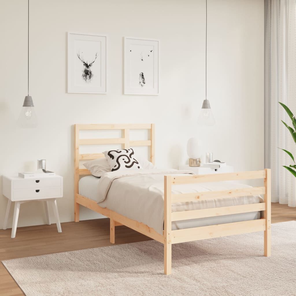 Bed Frame without Mattress Solid Wood 90x190 cm Bed Frame without Mattress Solid Wood 90x190 cm