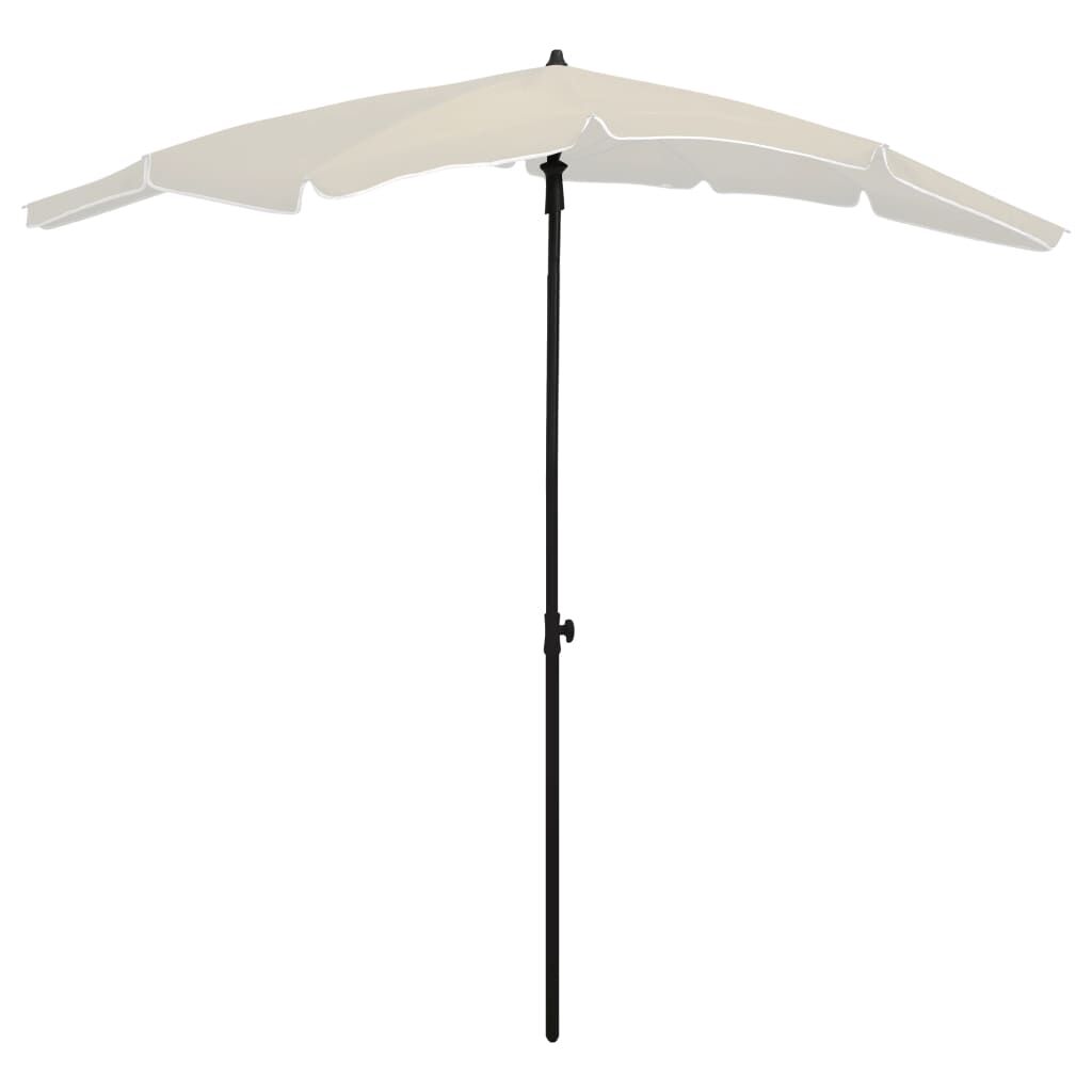 Garden Parasol with Pole 200x130 cm Sand Garden Parasol with Pole 200x130 cm Sand