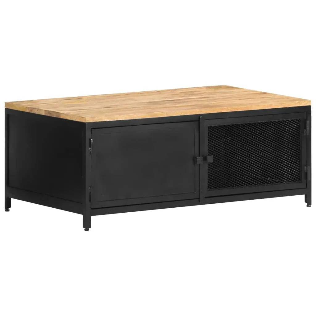 Coffee Table 90x50x37 cm Solid Rough Mango Wood Coffee Table 90x50x37 cm Solid Rough Mango Wood