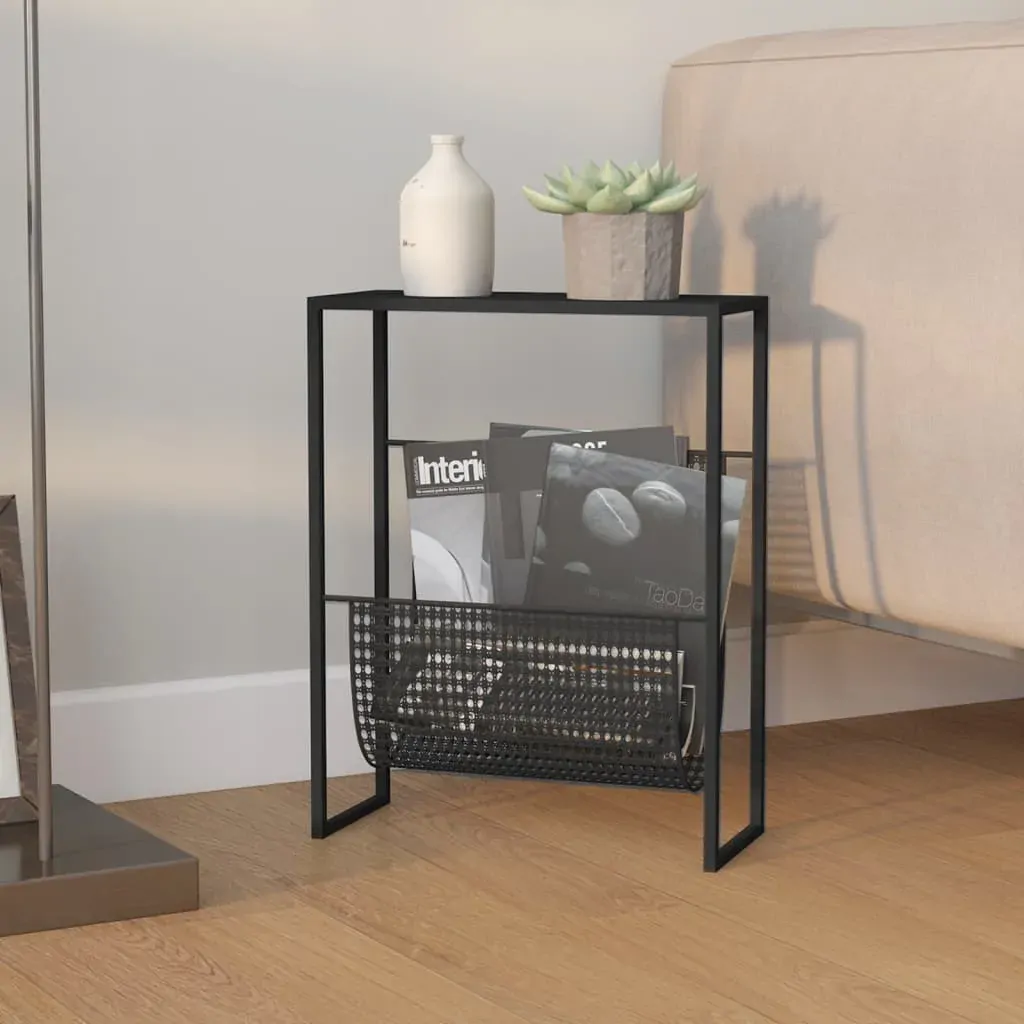 Magazine Rack Black 35x15x45 cm Steel Magazine Rack Black 35x15x45 cm Steel