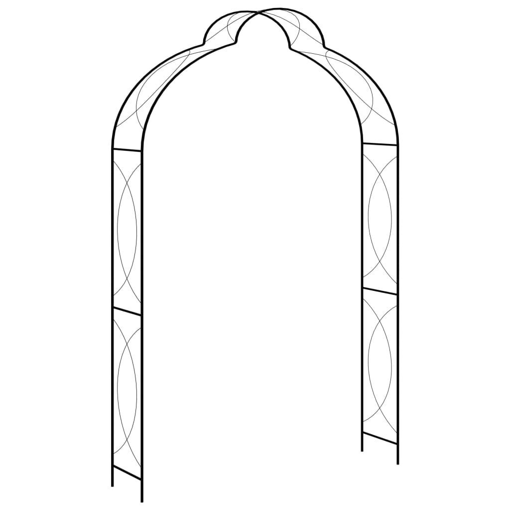 Garden Arch Black 150x34x240 cm Iron Garden Arch Black 150x34x240 cm Iron