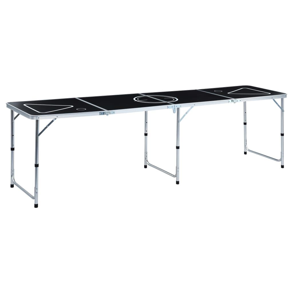 Folding Beer Pong Table 240 cm Black Folding Beer Pong Table 240 cm Black