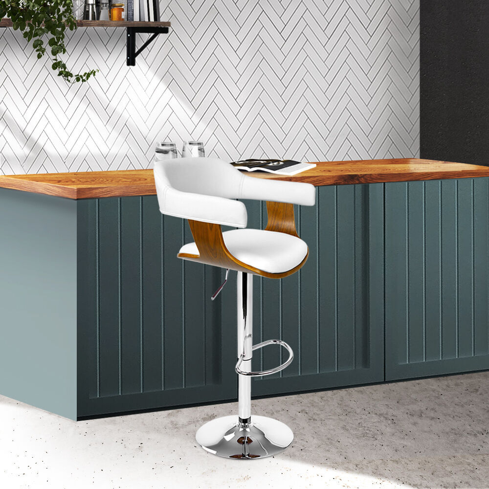 Bar Stools Gas Lift Leather w/Armrest Black Bar Stools Gas Lift Leather w/Armrest Black