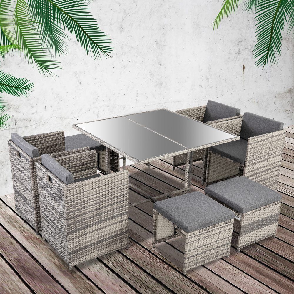 Horrocks 8 Seater Outdoor Dining Set-Black Horrocks 8 Seater Outdoor Dining Set-Black