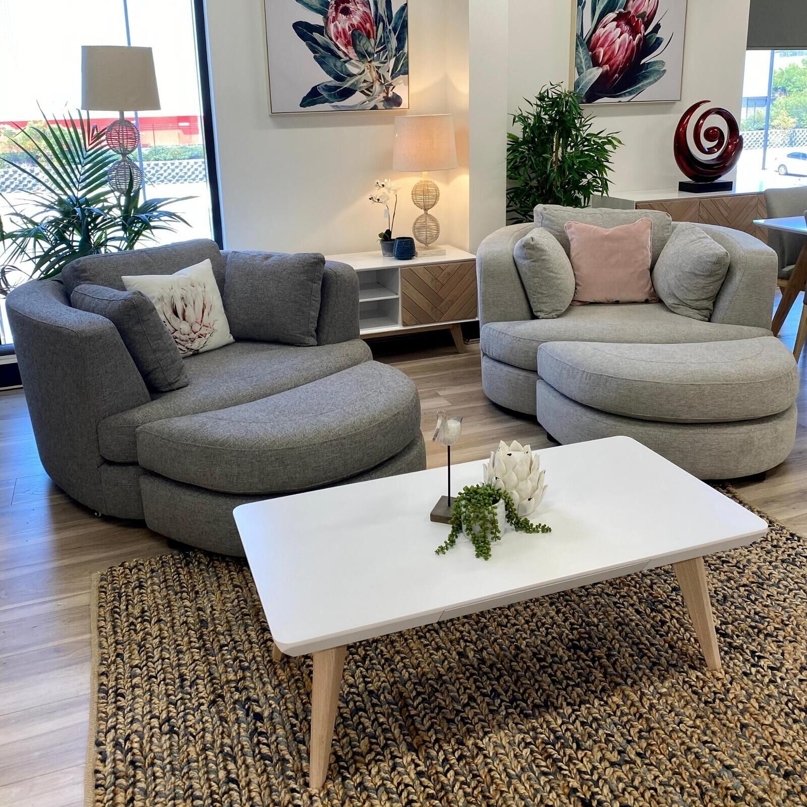 Sunshine Single Sofa Chair Fabric Swivel Ottoman Sunshine Single Sofa Chair Fabric Swivel Ottoman