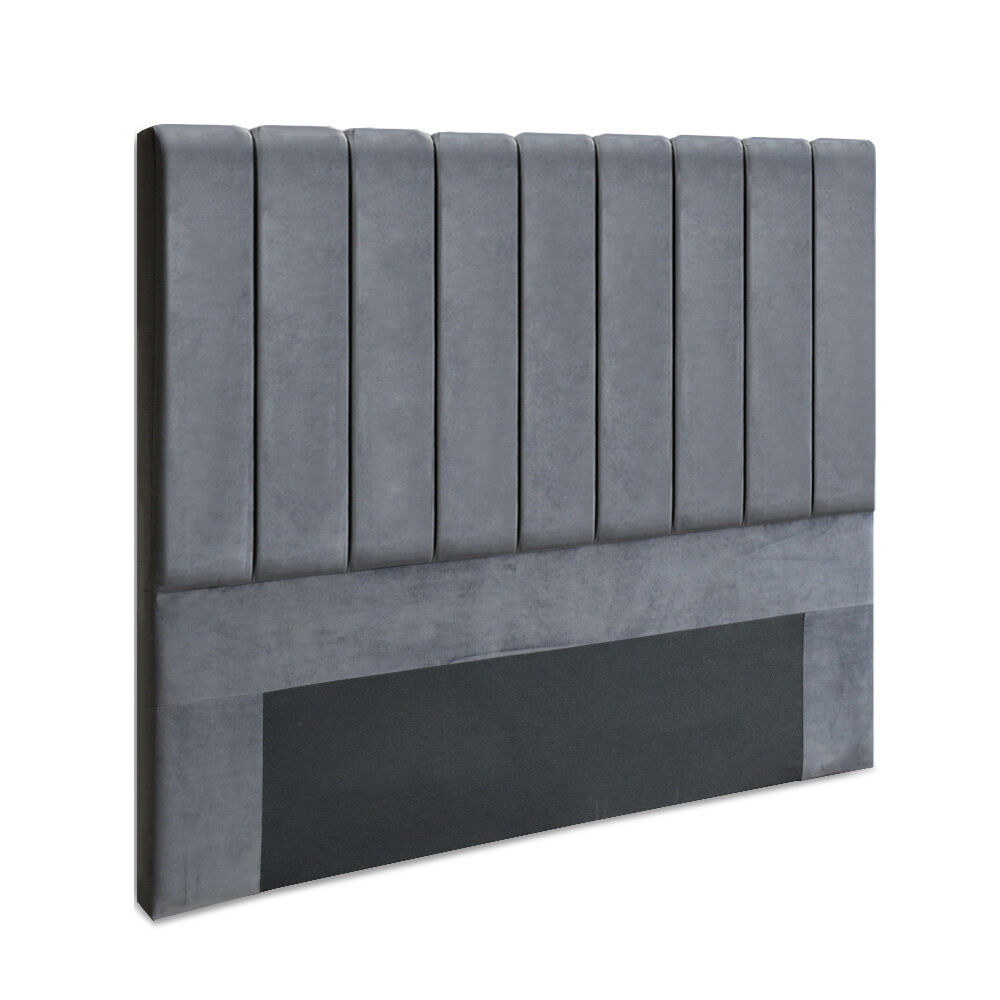 VELA Bed Head Headboard Bedhead Velvet Grey VELA Bed Head Headboard Bedhead Velvet Grey
