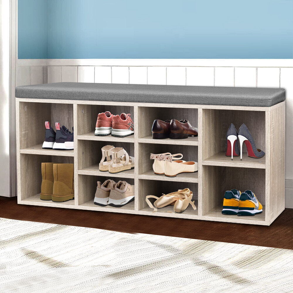 Shoe Cabinet Rack Shoe Bench Fabric Seat Pine BOA Shoe Cabinet Rack Shoe Bench Fabric Seat Pine BOA