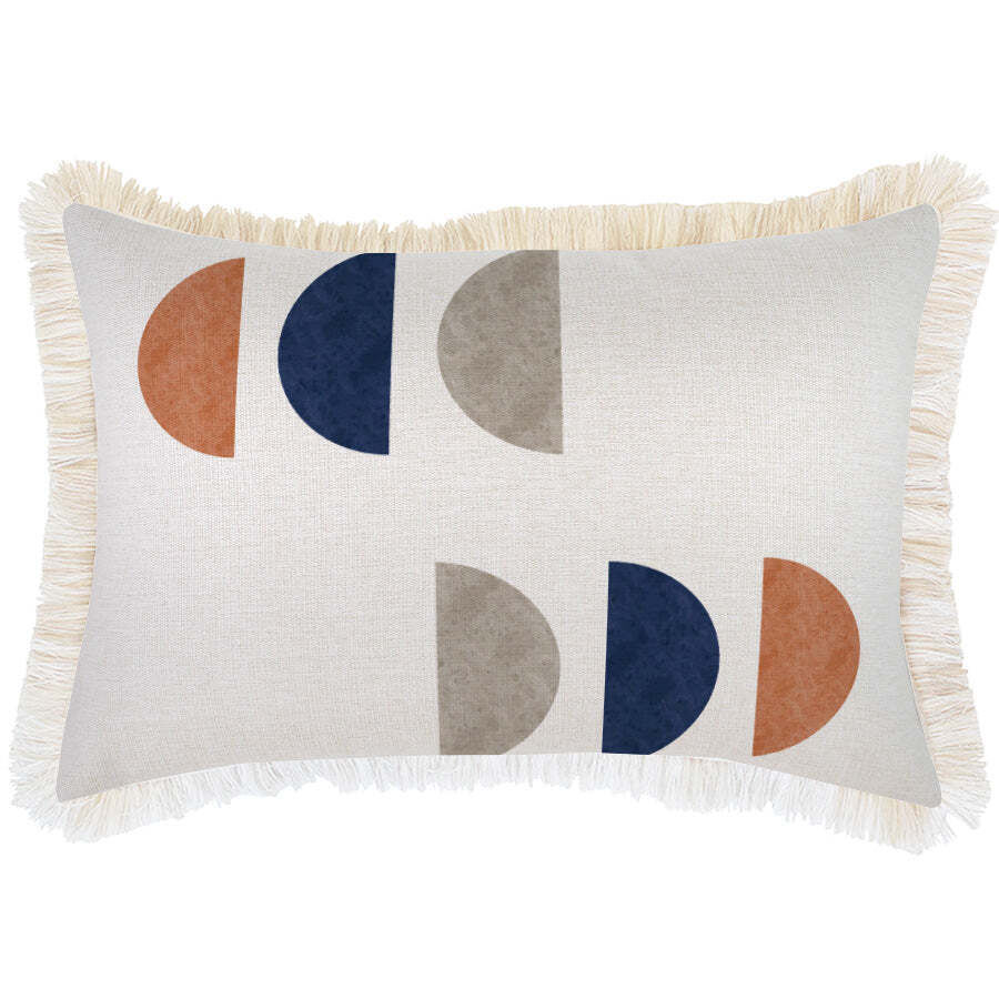 Cushion Cover-Coastal Fringe-Shadow Moon Cushion Cover-Coastal Fringe-Shadow Moon