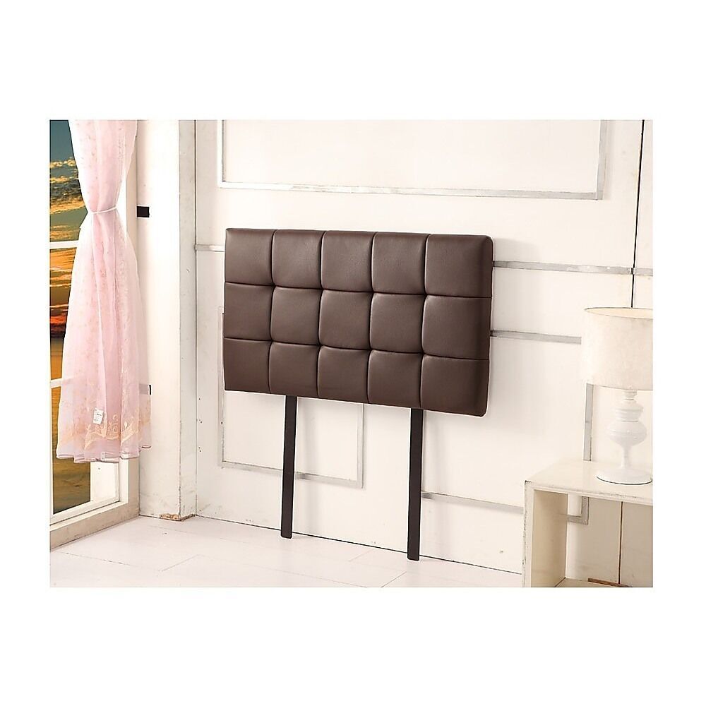 PU Leather Single Bed Deluxe Headboard Bedhead - Black PU Leather Single Bed Deluxe Headboard Bedhead - Black