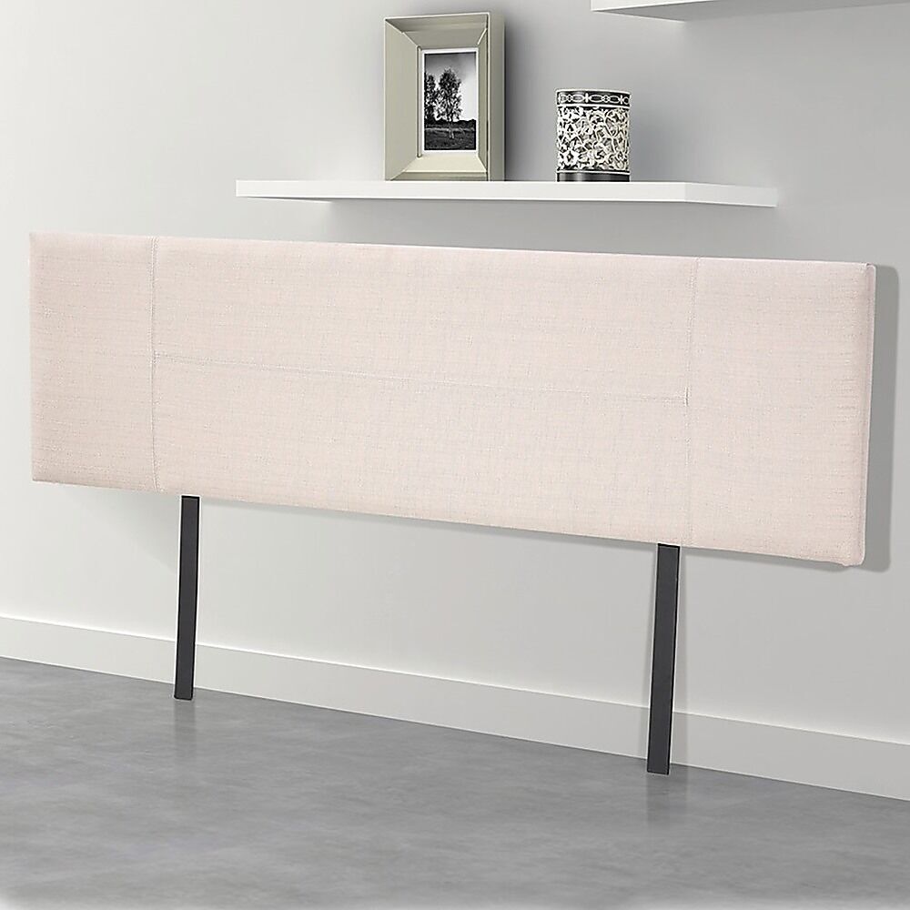 Linen Fabric King Bed Headboard Bedhead - Grey Linen Fabric King Bed Headboard Bedhead - Grey