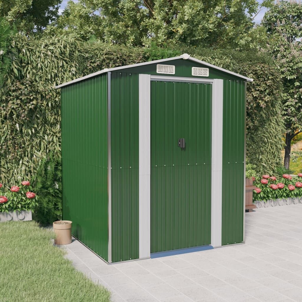 Garden Shed Green Galvanised Steel Garden Shed Green Galvanised Steel