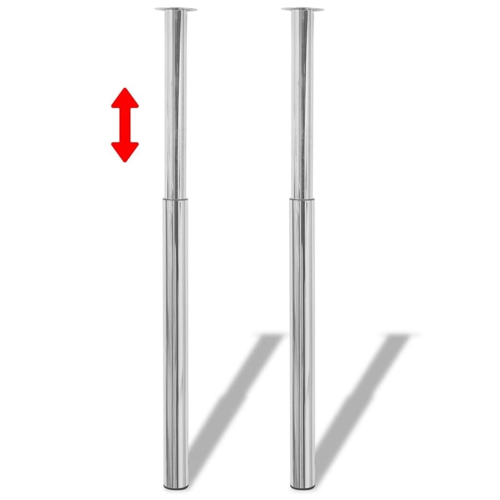 Telescopic Table Legs Chrome 710 mm-1100 mm Telescopic Table Legs Chrome 710 mm-1100 mm