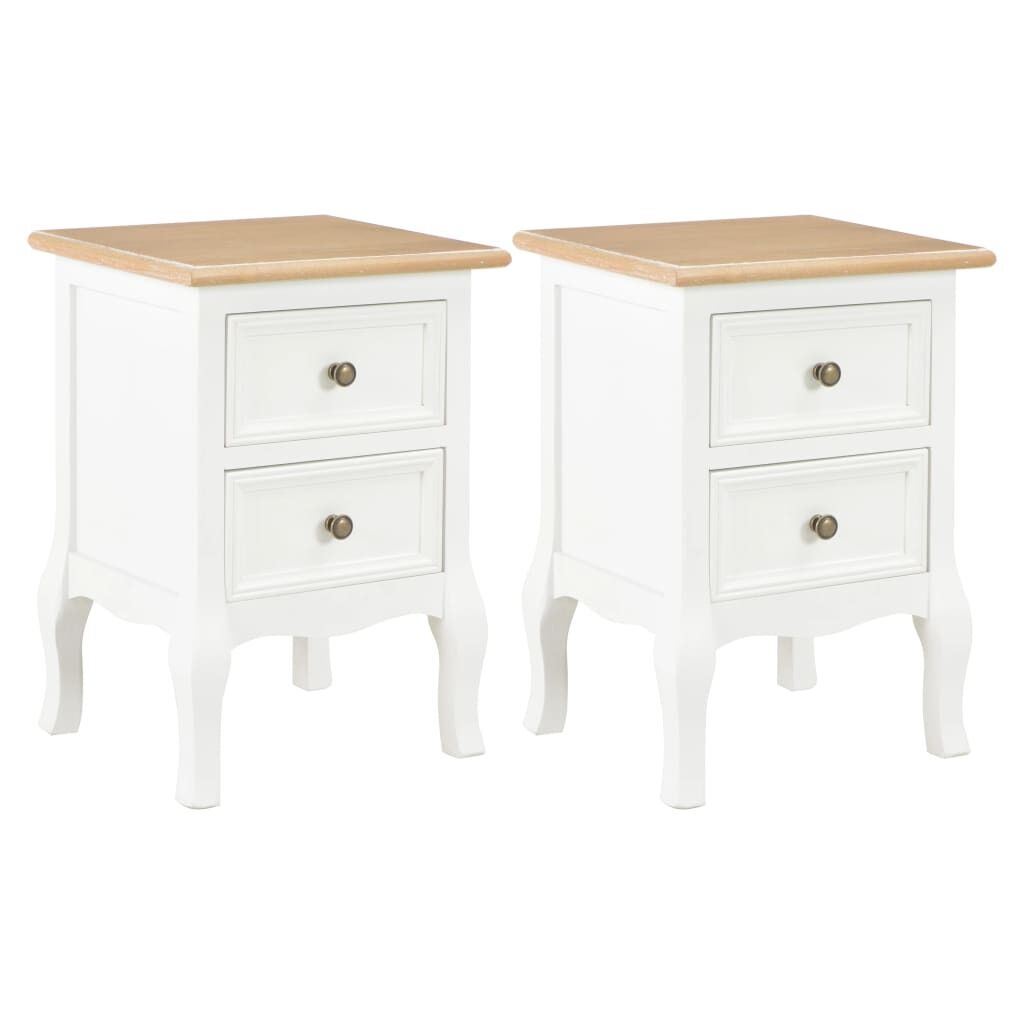 Dubuque Bedside Cabinet 2 pcs 35x30x49 cm MDF Dubuque Bedside Cabinet 2 pcs 35x30x49 cm MDF