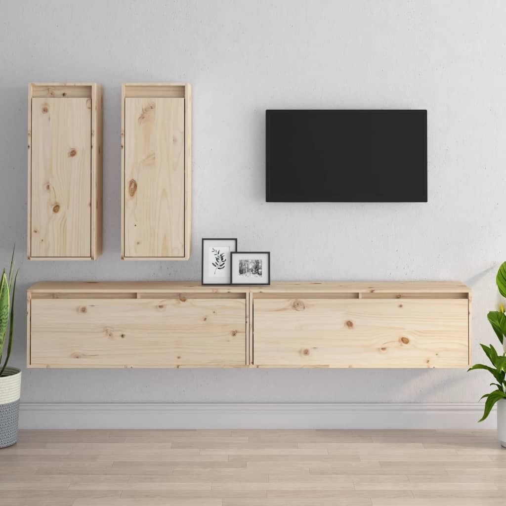Heysham TV Cabinets 4 pcs Solid Wood Pine Heysham TV Cabinets 4 pcs Solid Wood Pine