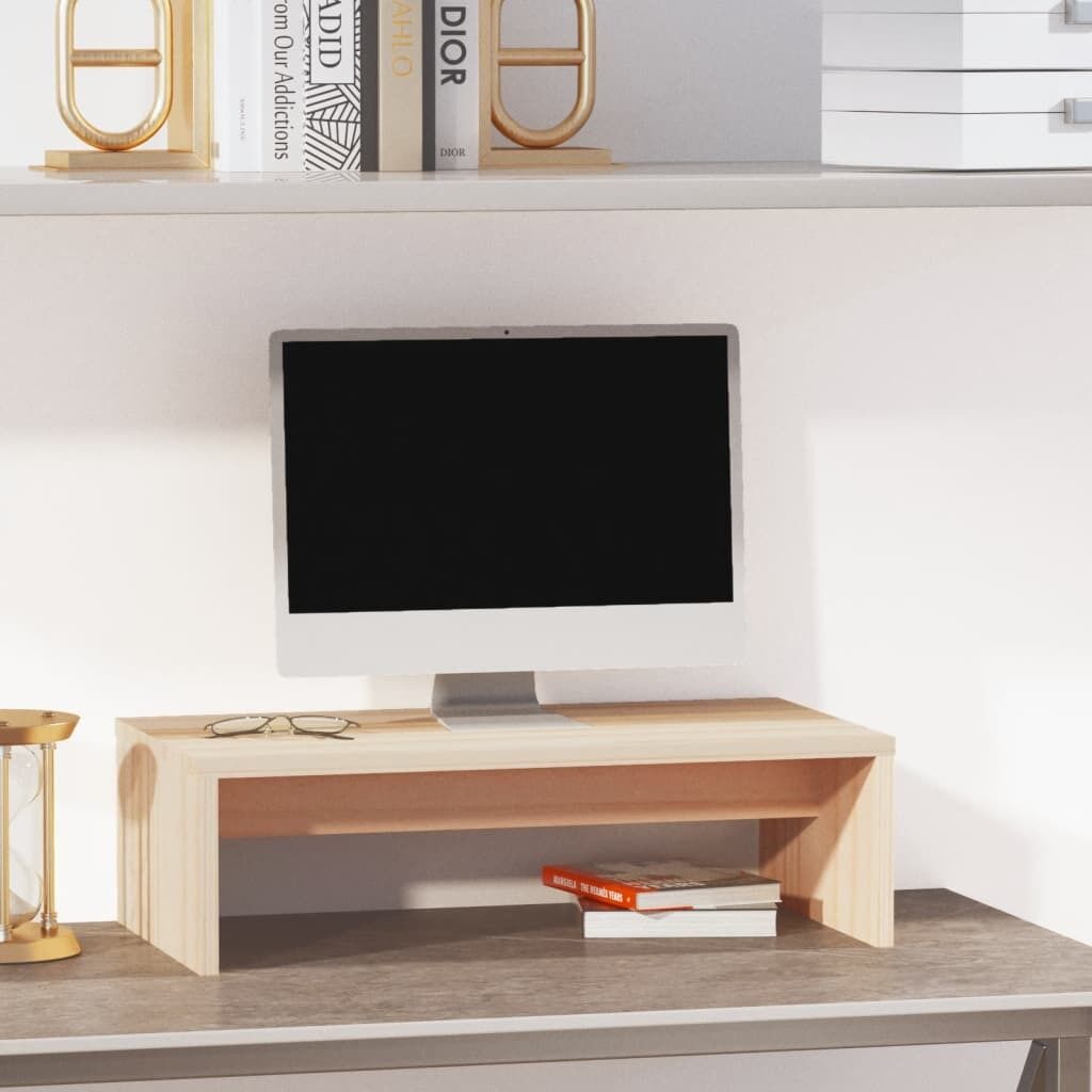Pernatty Monitor Stand 50x27x15 cm Solid Wood Pine Pernatty Monitor Stand 50x27x15 cm Solid Wood Pine
