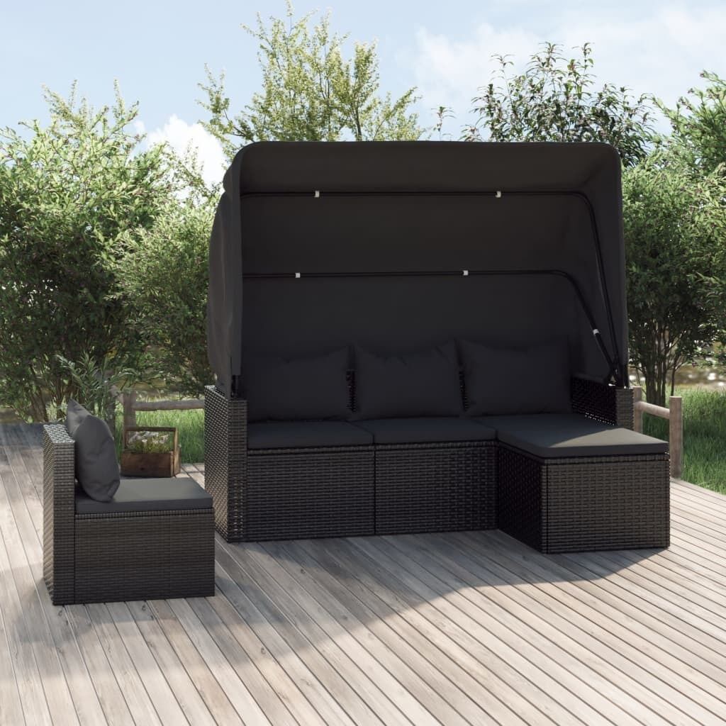 4 Piece Garden Sofa Set with Cushions Poly Rattan 4 Piece Garden Sofa Set with Cushions Poly Rattan