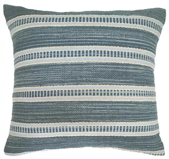 Blue/white woven cushion 45x45 cm Blue/white woven cushion 45x45 cm