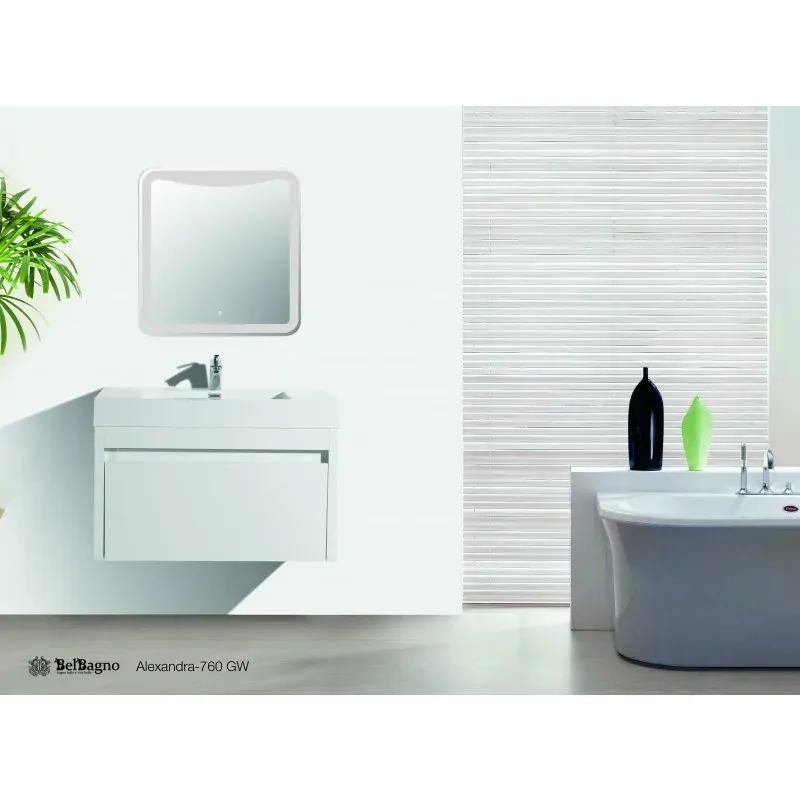 Alexandra wall hung bathroom vanity in Gloss White Alexandra wall hung bathroom vanity in Gloss White