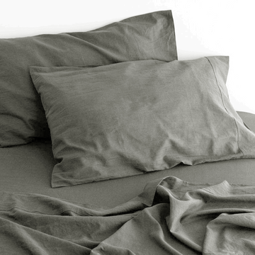 luxurious linen cotton sheet set 1 queen grey luxurious linen cotton sheet set 1 queen grey