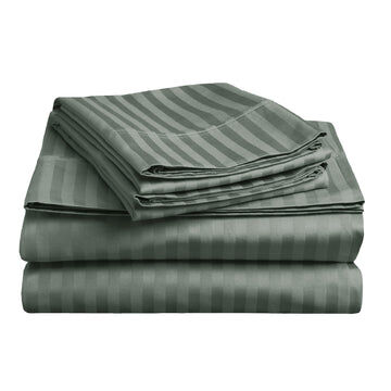 soft stripe microfibre sheet set queen charcoal soft stripe microfibre sheet set queen charcoal