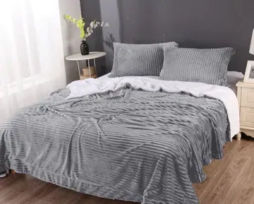stripe flannel sherpa blanket queen silver stripe flannel sherpa blanket queen silver