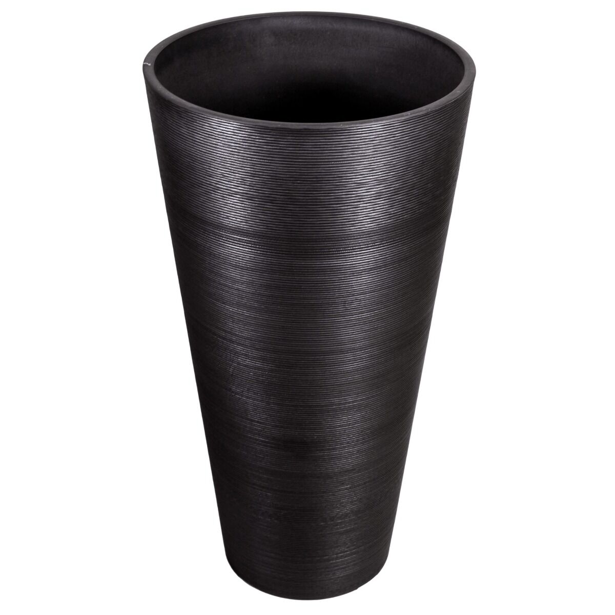 Decorative Large Textured Round Black Planter 71cm Decorative Large Textured Round Black Planter 71cm