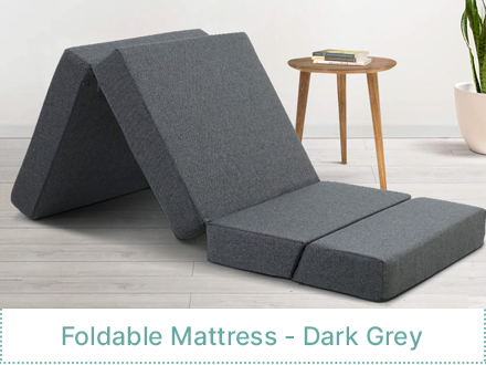 Foldable Mattress - Dark Grey