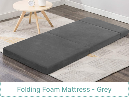 Folding Foam Mattress - Grey