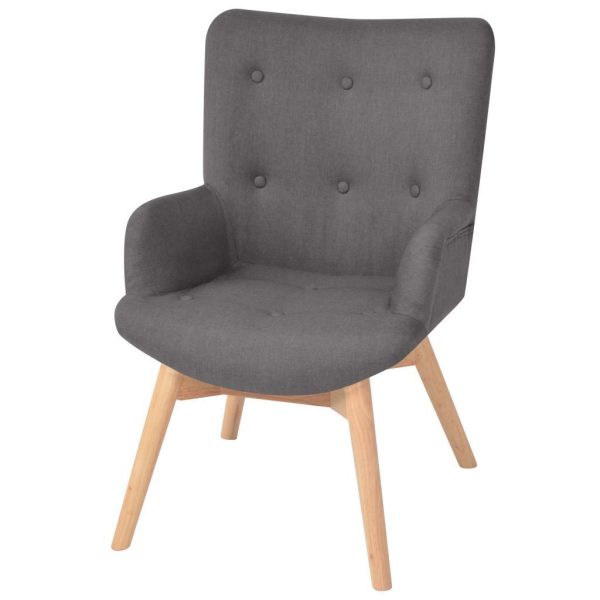 Armchair with Footstool Fabric